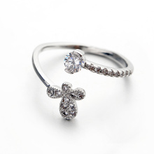 Fashion Butterfly Open Ring Fake diamond butterfly cz open ring for anniversary